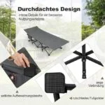 Lit de Camping Pliable avec Cadre en Acier - HY25570 - Image 4