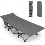 Lit de Camping Pliable avec Cadre en Acier - HY25570