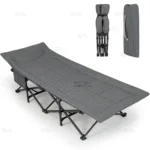 Lit de Camping Pliable avec Cadre en Acier - HY25570