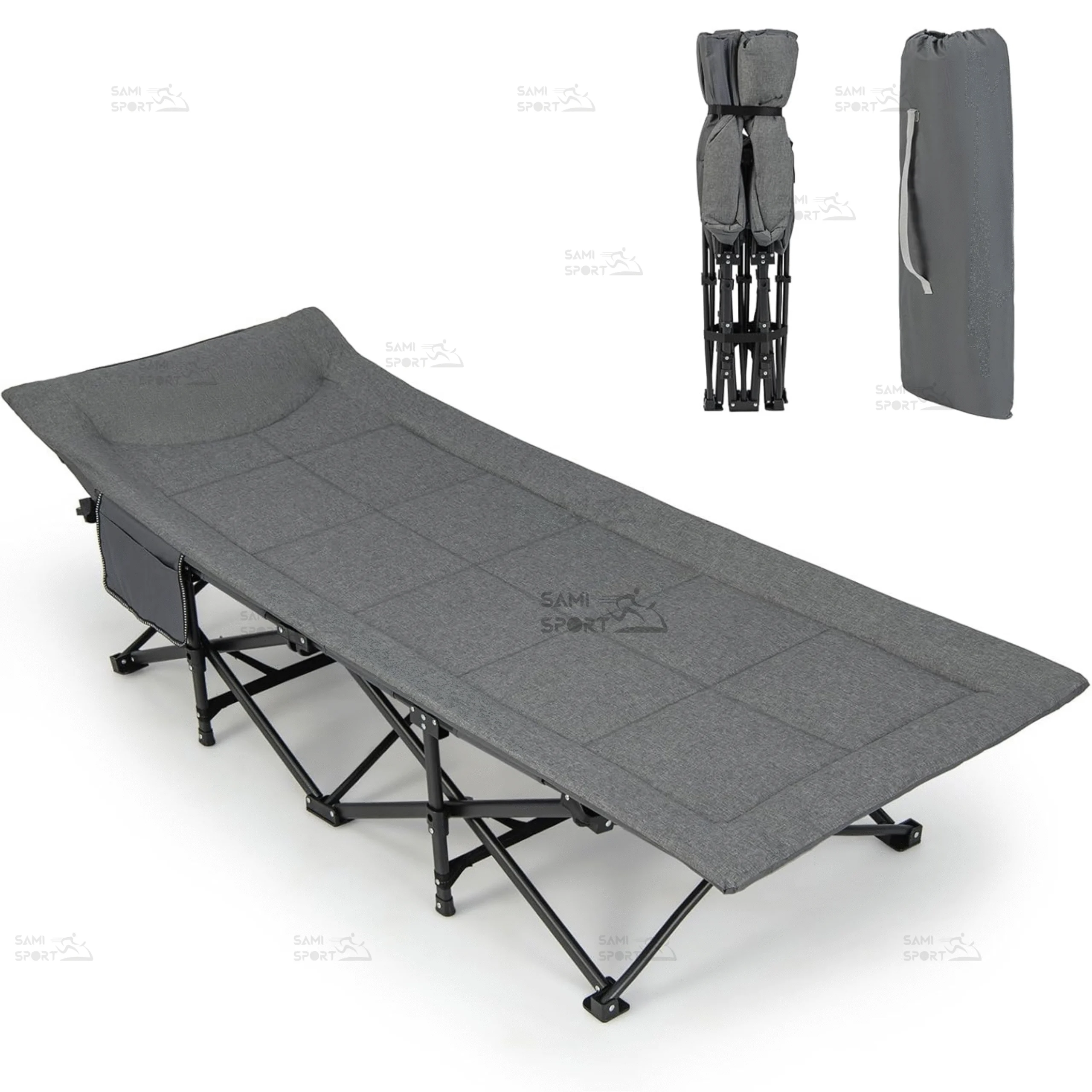 Contemporary Retro Rechargeable Waterproof (2) Lit de Camping Pliable avec Cadre en Acier - HY25570 - Image 1