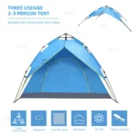 Tente de Camping Instantanée pour 2-4 Personnes - HY25568