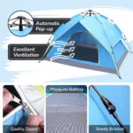Tente de Camping Instantanée pour 2-4 Personnes - HY25568 - Image 6