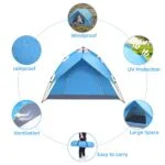 Tente de Camping Instantanée pour 2-4 Personnes - HY25568 - Image 3