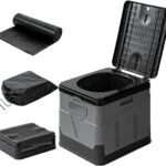 Toilettes Portables de Camping avec sac de Transport - HY25585