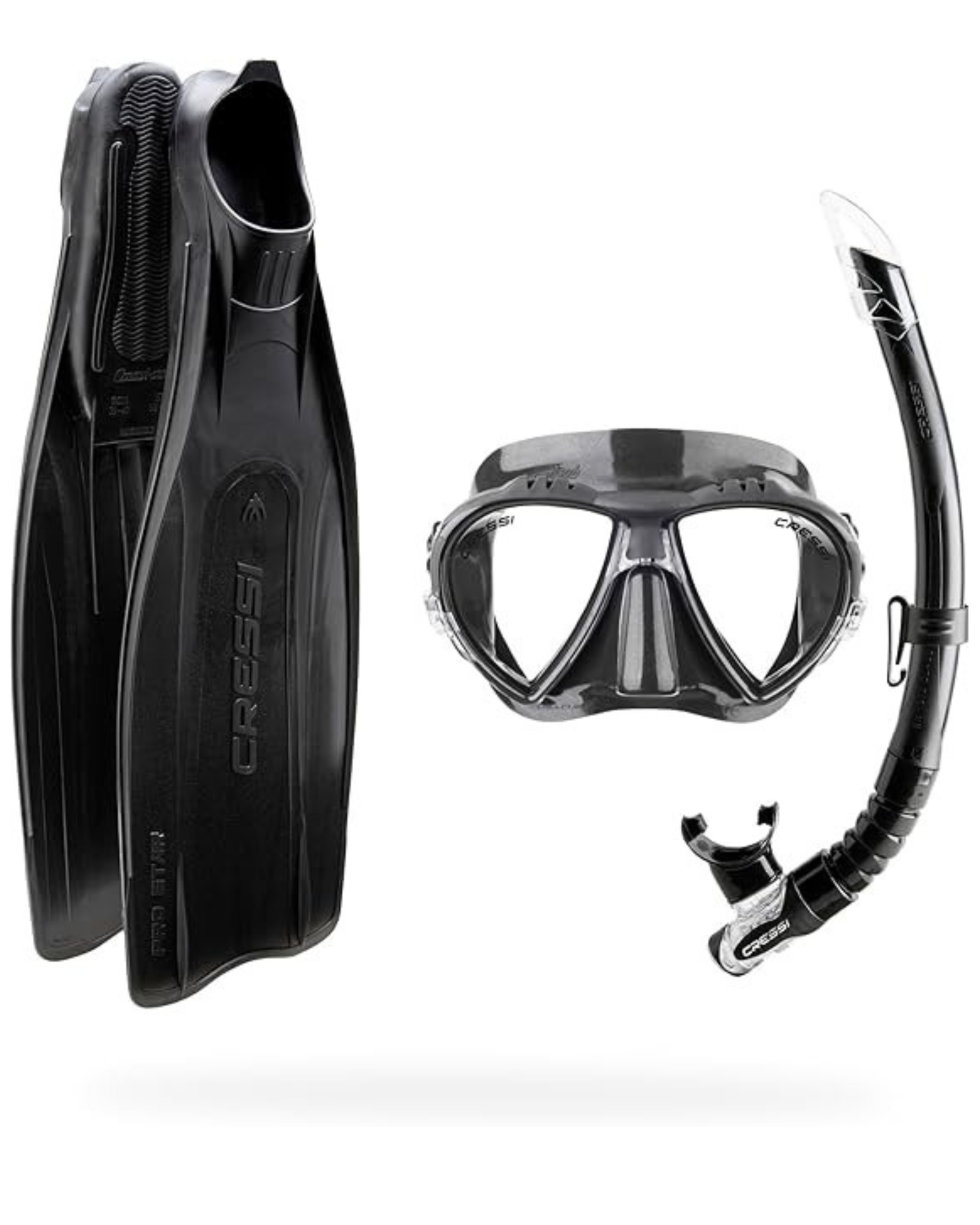 دون عنوان (منشور Instagram (تصميم 45)) (1) Cressi Pro Star Mask Snorkel & Set - Black - Image 1